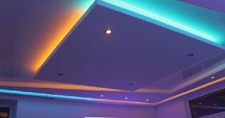 Натяжной потолок с подсветкой Камень-на-Оби, цена от 2071 руб.